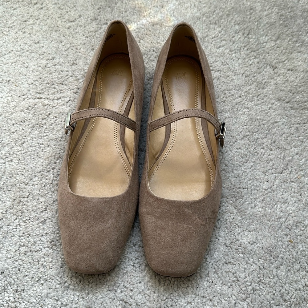 H&M ballet flats / Mary Jane / taupe / 39